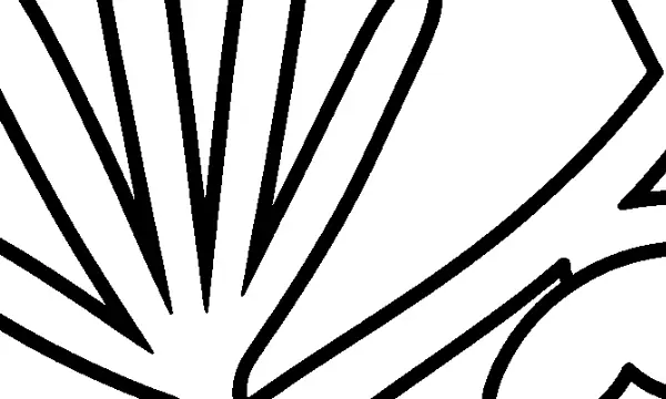 花・植物のぬりえ(高齢者向け)無料プリントの2枚目の一部を拡大した図