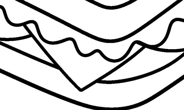 食べ物のぬりえ こども向け（15枚）の2枚目の一部を拡大した図