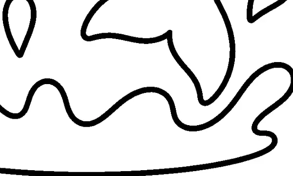 海の生きもののぬりえ こども向け（15枚）の3枚目の一部を拡大した図